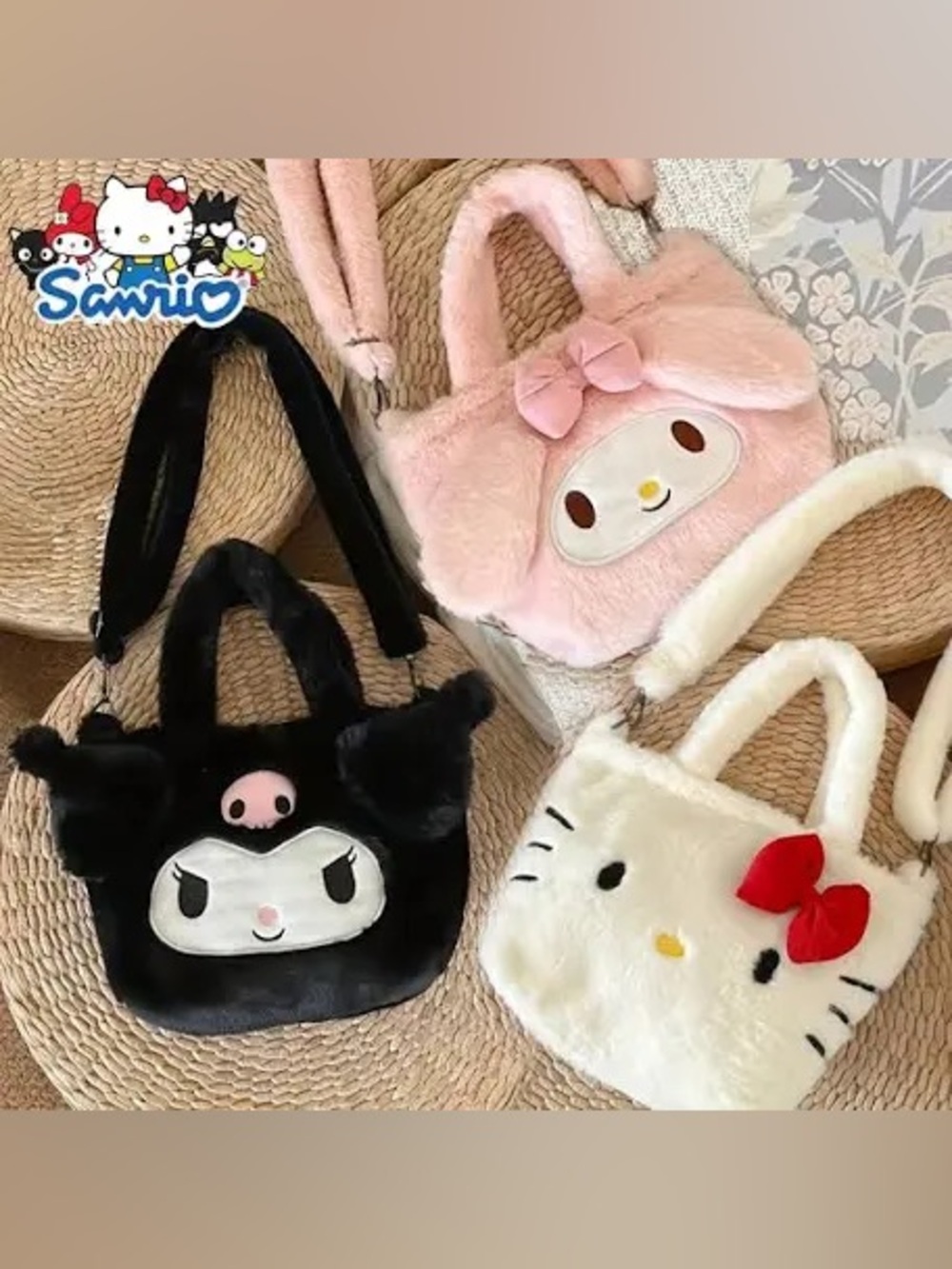 My Melody Sanrio Plush Character Kids Handbag - Pink